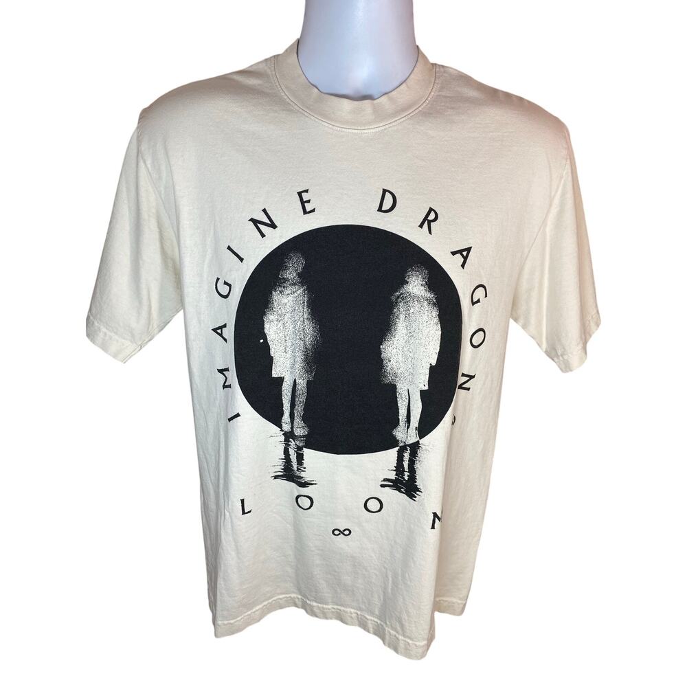 Imagine Dragons World Tour Shirt Loom 2024 Off White Black Size Small